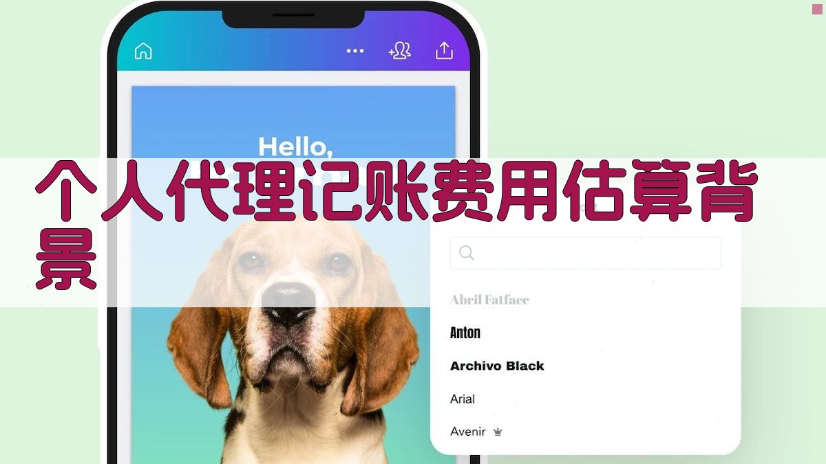 个人代理记账费用估算背景 图1