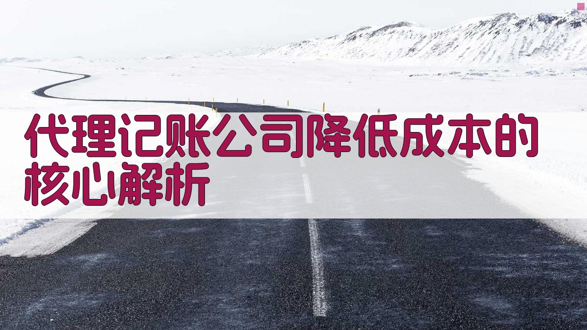 代理记账公司降低成本的核心解析 图2