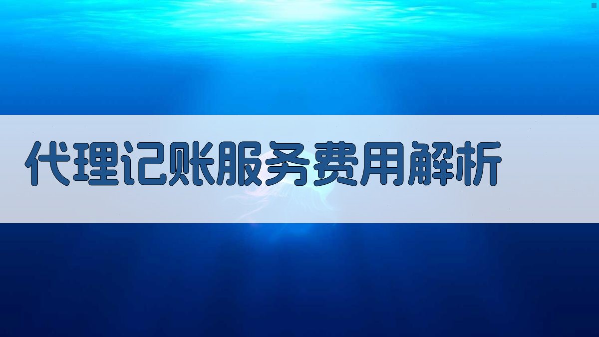 代理记账服务费用解析 图2