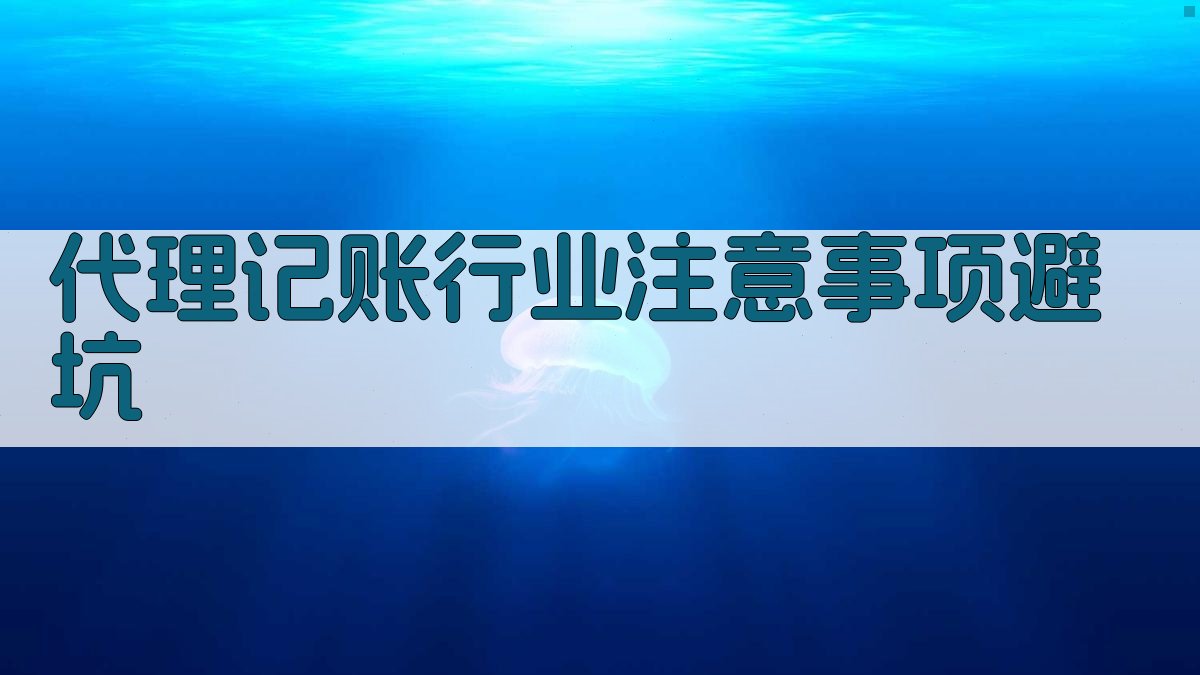 代理记账行业注意事项/避坑 图4
