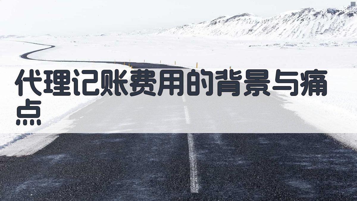 代理记账费用的背景与痛点 图1