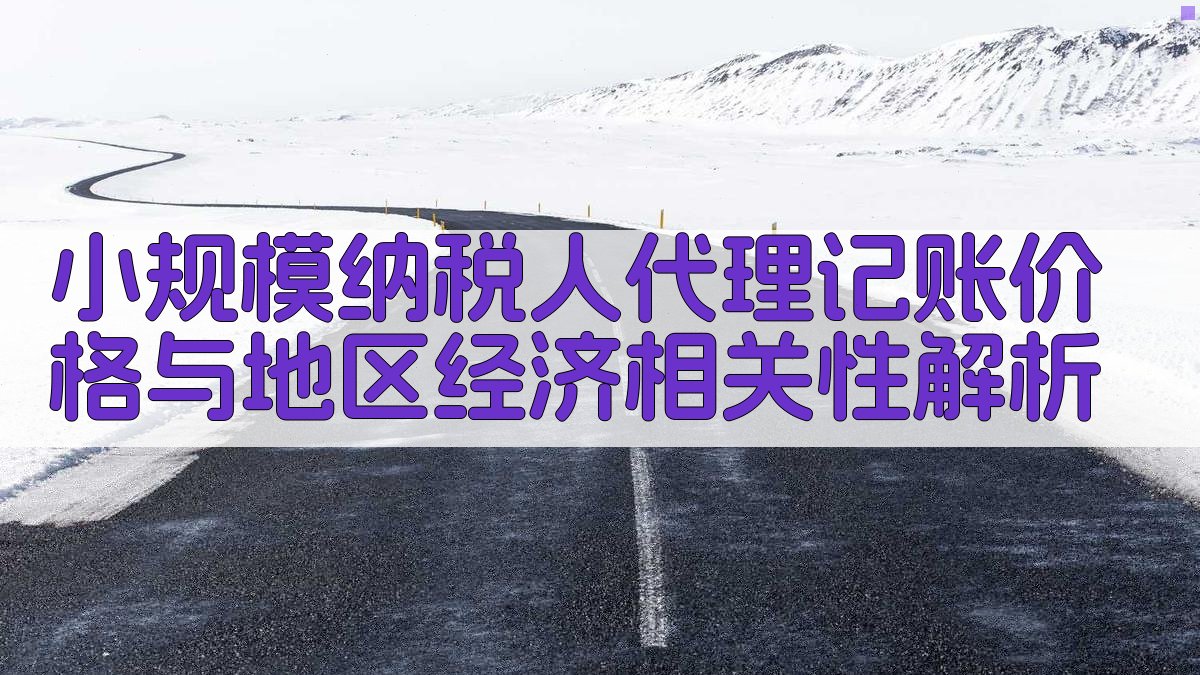 小规模纳税人代理记账价格与地区经济相关性解析 图1