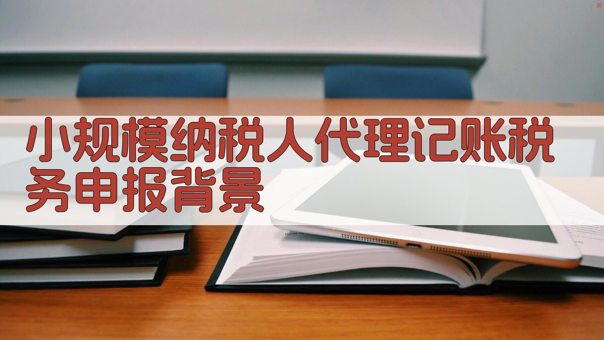 小规模纳税人代理记账税务申报背景 图1