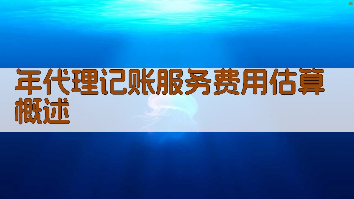 年代理记账服务费用估算概述 图1