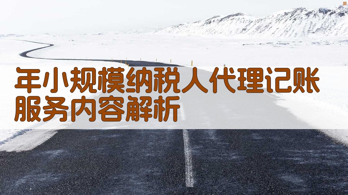 年小规模纳税人代理记账服务内容解析 图2