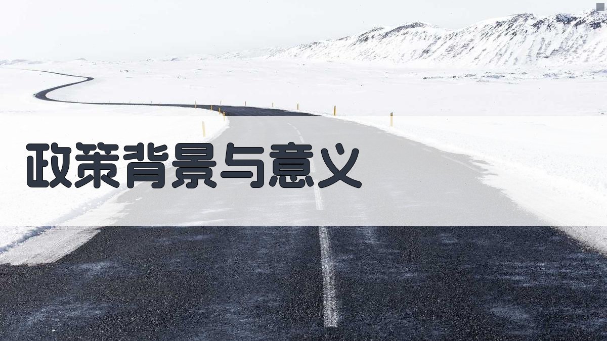 政策背景与意义 图1