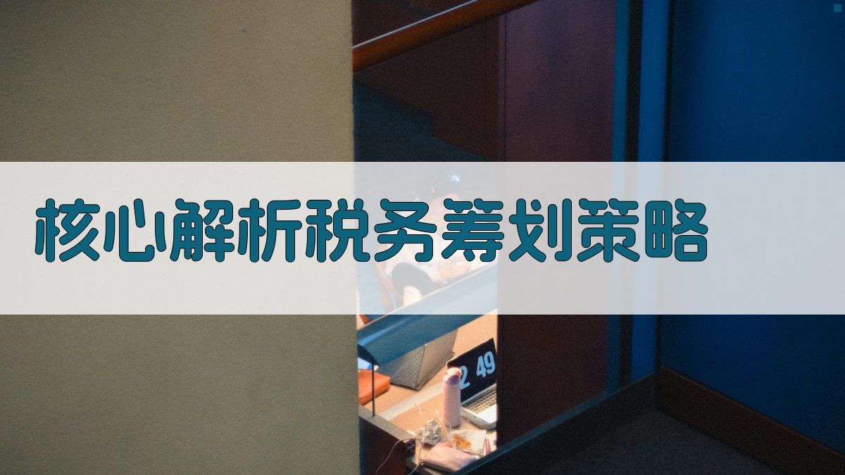 核心解析：税务筹划策略 图1