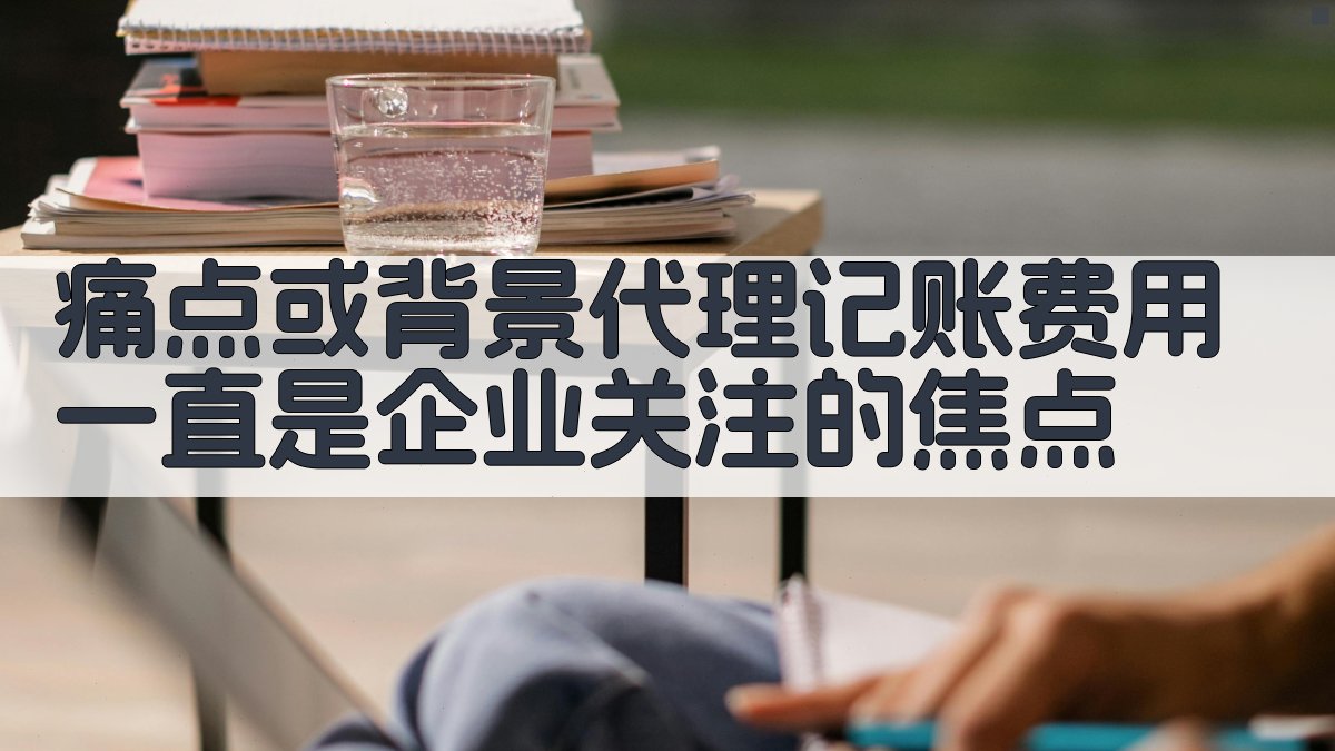 痛点或背景：代理记账费用一直是企业关注的焦点。 图1