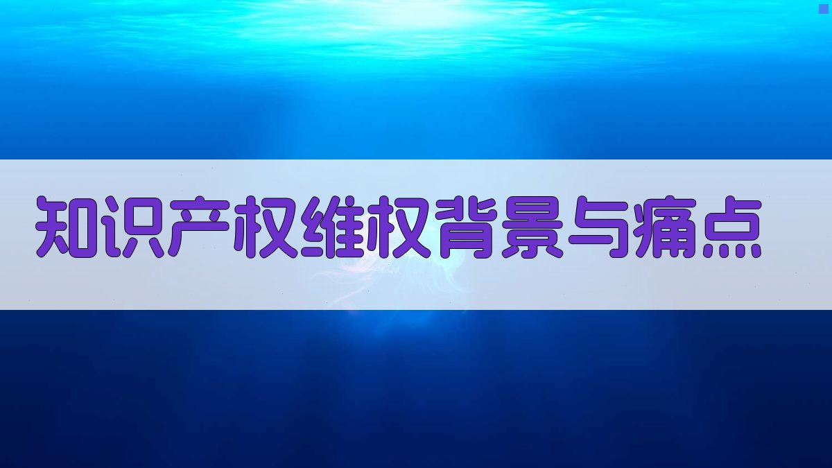 知识产权维权背景与痛点 图1